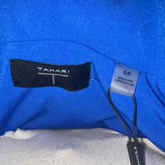 Gorgeous Sapphire Blue Tahari 3/4 Sleeve Crossbody Dress Size S/P - Picture 11 of 14